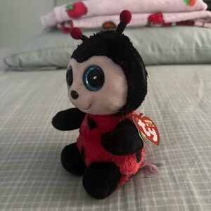 Ty Plush Ladybug with Sparkling Blue Eyes